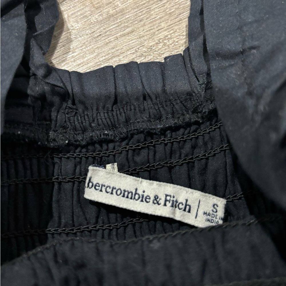 Abercrombie & Fitch Mini Smocked Bodice Tiered Black Dress - Picture 3 of 3